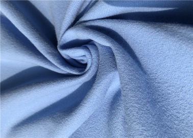 200GSM Warp Knitted Brushed Poly Tricot Fabric Blue Colour For Garment